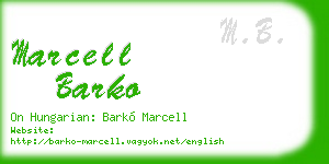 marcell barko business card